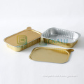 Square Smoothwall Golden/Silver Color Foil Lid Aluminium Foil Container